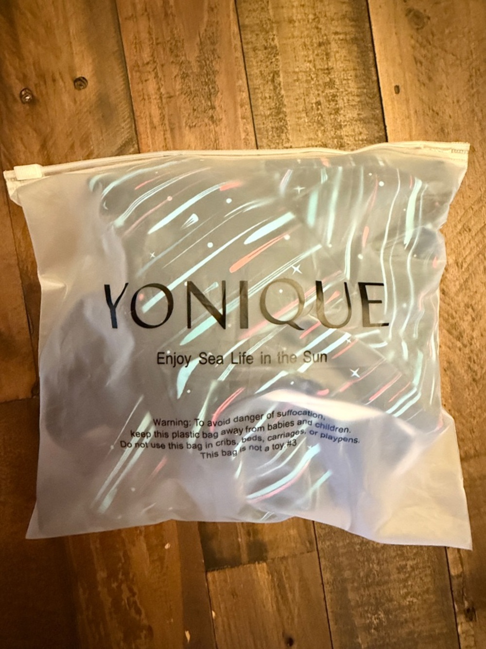 Yonique Navy Strappy Tankini (2 Piece)with Multi-Color Linear Print NWT - Picture 15 of 15